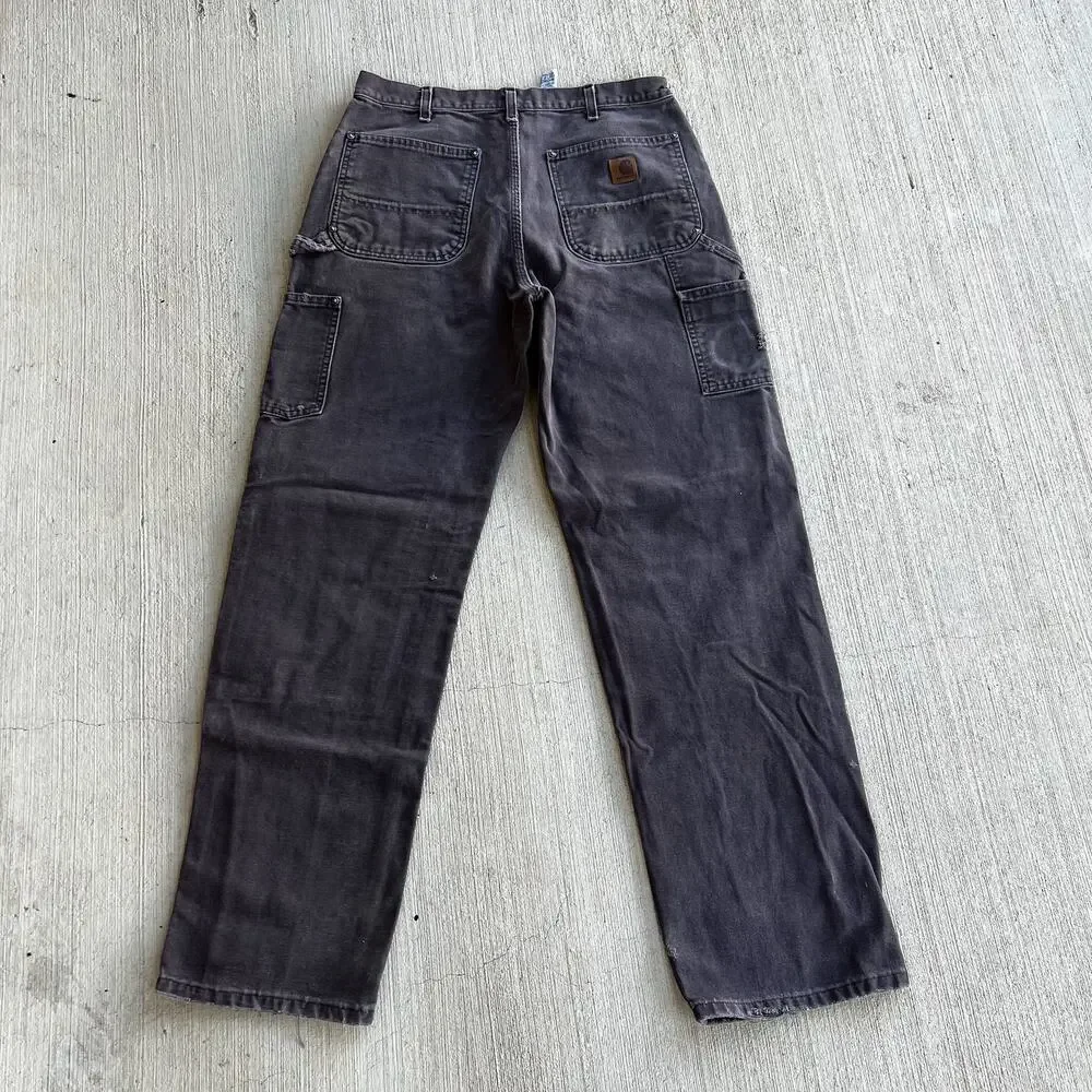 Carhartt faded brown double knee work wear carpenter pants
